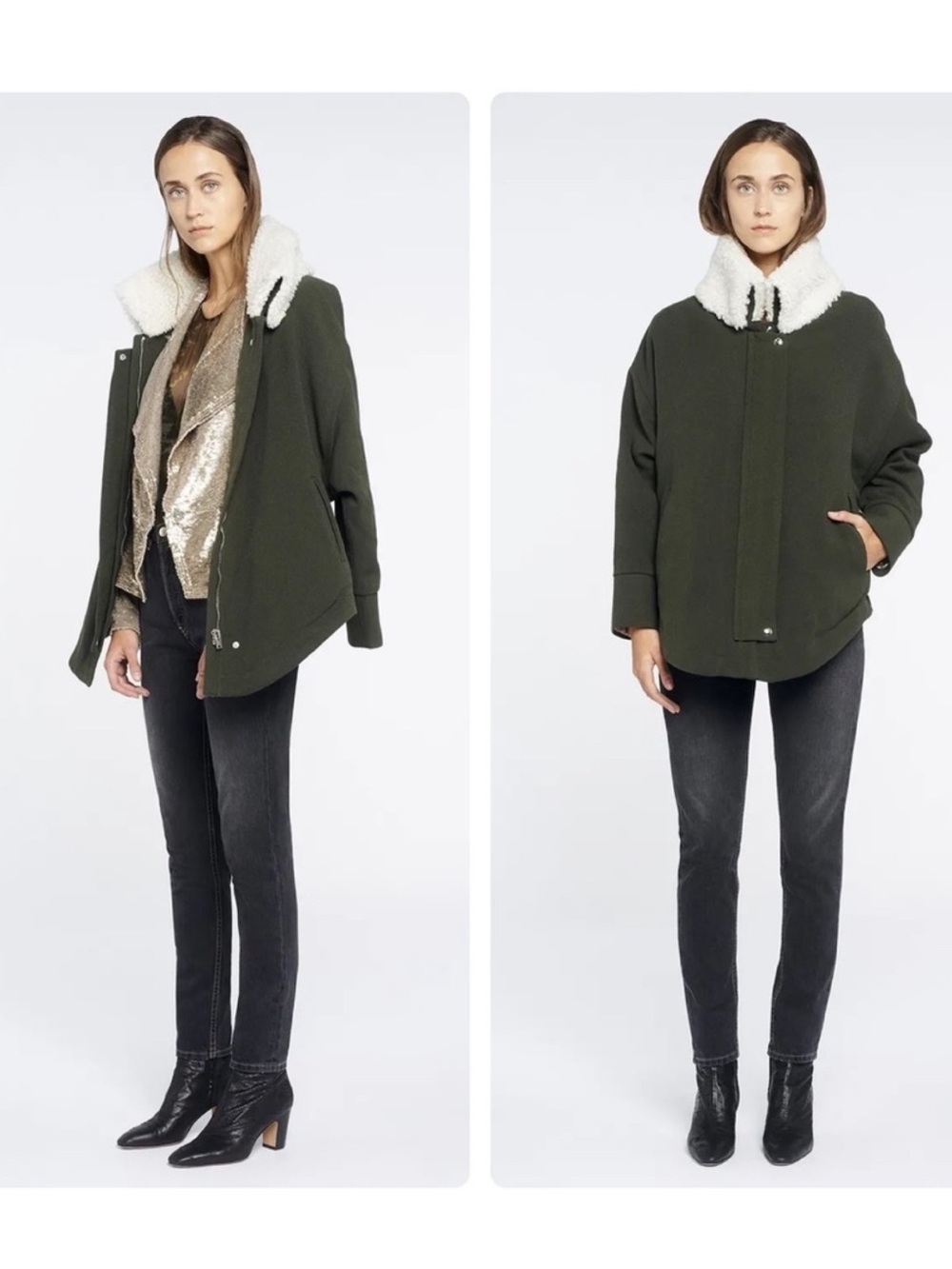 New with tag IRO Onae Sherpa collar coat jacket